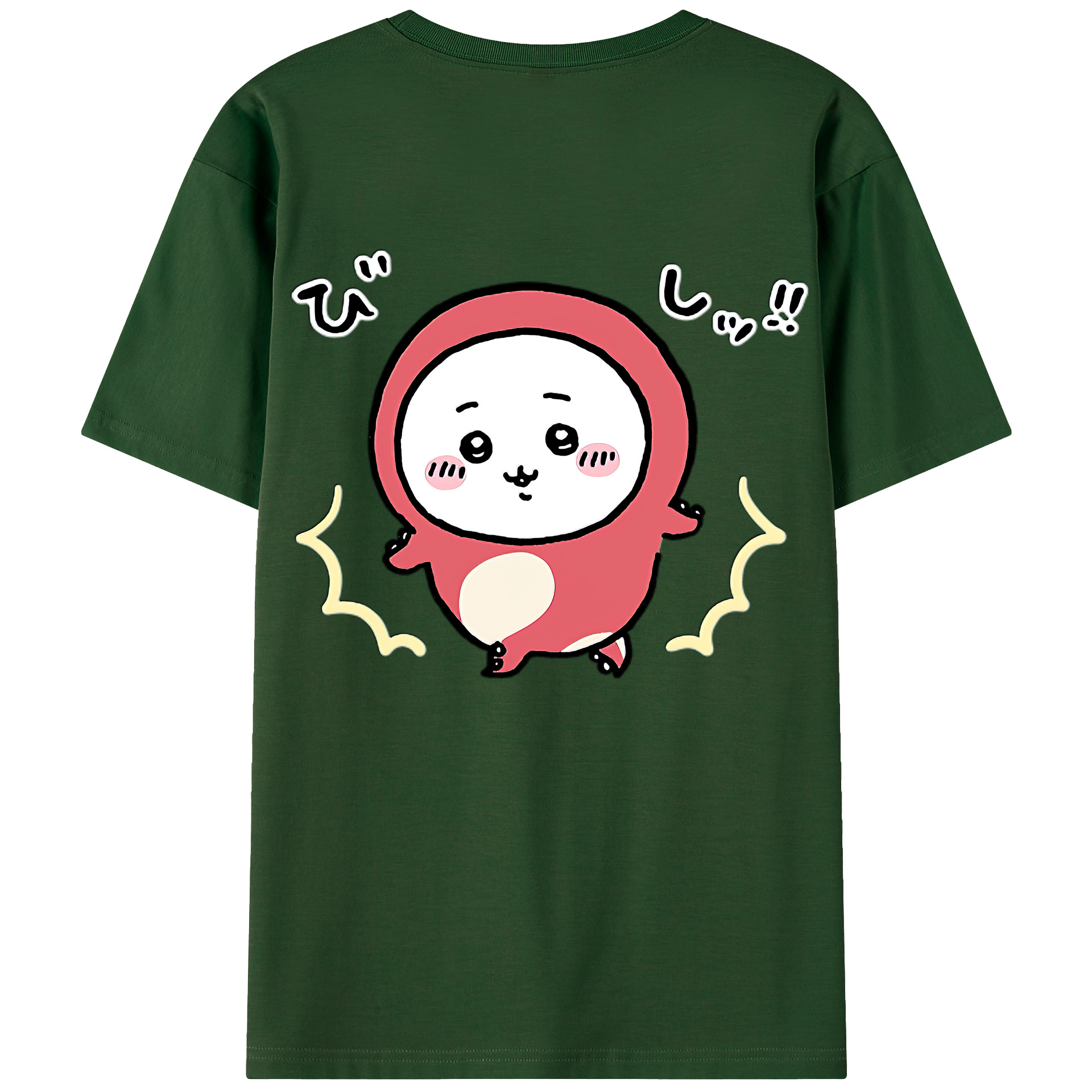 （画像用） ちいかわ ちいかわ Chii-kawa chiikawa 綿100％半袖Tシャツ（背面プリント）